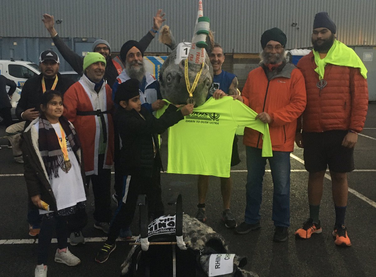 Yesterday the Rhino and I had the privilege of spending 8 happy hours with the Sikhs in the City running group. I ran 36.5 miles! A new Rhino Record for me! It’s impossible not to be inspired when there is so much love, kindness and generosity all around you.