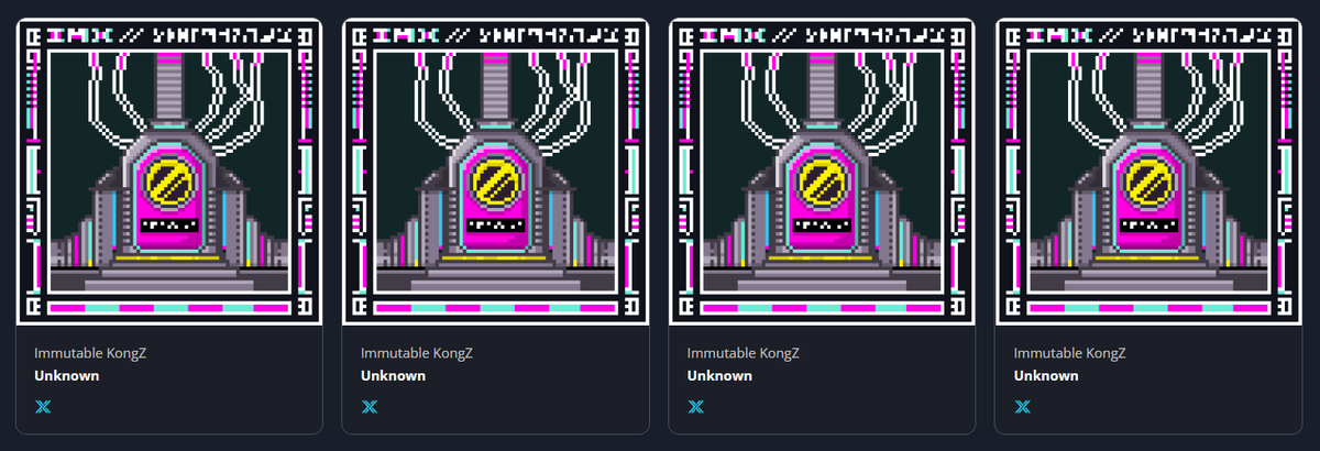 CryptomanStu's tweet photo. Just minted my Immutable Kongz, looking forward to the reveal, public sale starts tonight 13th Dec at 23:00 CET
https://t.co/rsYHGRRg5G
#nfts #nft #nftart #nftartist #nftcollector #nftcommunity #nftcollectibles #immutableX #nftartists #nftdrop https://t.co/0OEjrf7czX