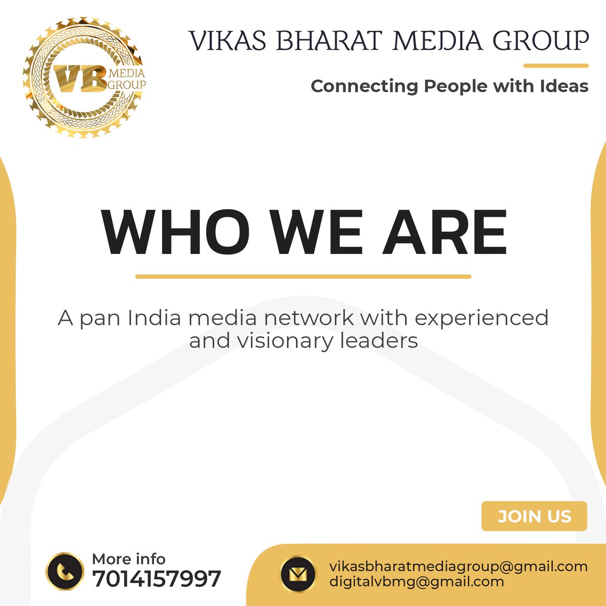 vbmg_india's tweet photo. We are a new face of progressive India and its media fraternity. Our visionary founder Vikas Gupta is sowing seeds for the development of India and in various sectors like health, education, and clubs.
#VBMG #vikasbharatmediagroup #VBmediagroup #vikasbharat https://t.co/kj4cjFDI9Y