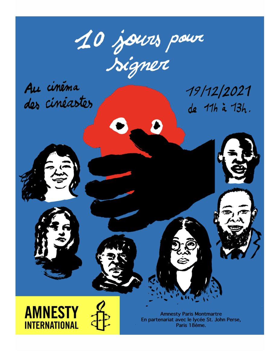 Amnesty Montmartre (@amnestyparis18) on Twitter photo Nous vous donnons rdv dimanche pour une série de courts métrages réalisés par les élèves du lycée @Stjohnperce dans le cadre des #10JPS
<a href="/amnestyfrance/">amnestyfrance</a>
Nous contacter en MP pour réservations des places 🙂 Nous vous donnons rdv dimanche pour une série de courts métrages réalisés par les élèves du lycée @Stjohnperce dans le cadre des #10JPS
<a href="/amnestyfrance/">amnestyfrance</a>
Nous contacter en MP pour réservations des places 🙂