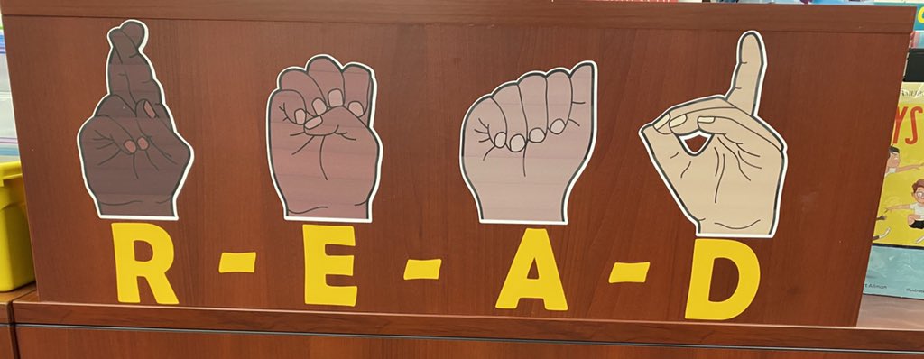 Thanks to the <a href="/sherwoodmillsps/">Sherwood Mills</a> community who came together to help me complete this special @SMPSlibrary project. Our learners are loving the multilingual signage. #representationmatters #shareyourLLC #ONschoollibraries #cricutprojects @PDSB_libraries <a href="/PeelSchools/">Peel District School Board</a> <a href="/PeelEML/">PeelEML</a>