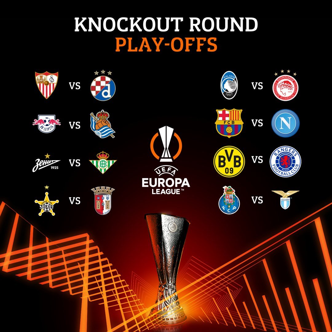 B24 On Twitter Sorteio Completo Do Play Off De Acesso Aos Oitavos Da Europa League Https T Co Wb9jgglya8 Twitter