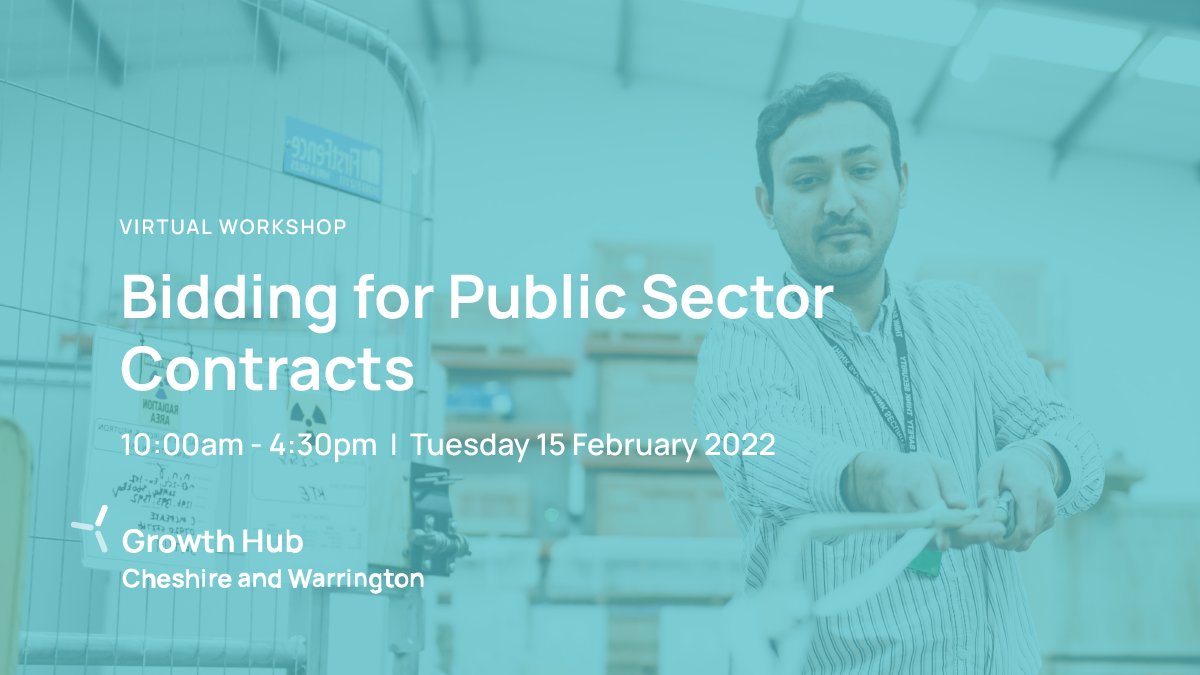 The public sector wants your goods and services!

<a href="/CheshireEast/">Cheshire East Council</a> <a href="/Go_CheshireWest/">Cheshire West</a> <a href="/WarringtonBC/">Warrington Borough Council</a> have £650m worth of contracts up for grabs each year.

Find out more about how you can bid and win public sector contracts on our free webinar in February.

ow.ly/Nmyh50H9j6c