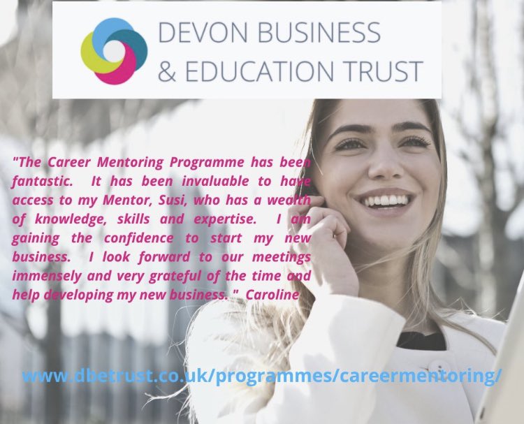We are getting great feedback through our career mentoring programme - ideal for those in Devon looking for work or wanting to start a new business.  Contact us for more information and start 2022 with a bang. dbetrust.co.uk/programmes/car…