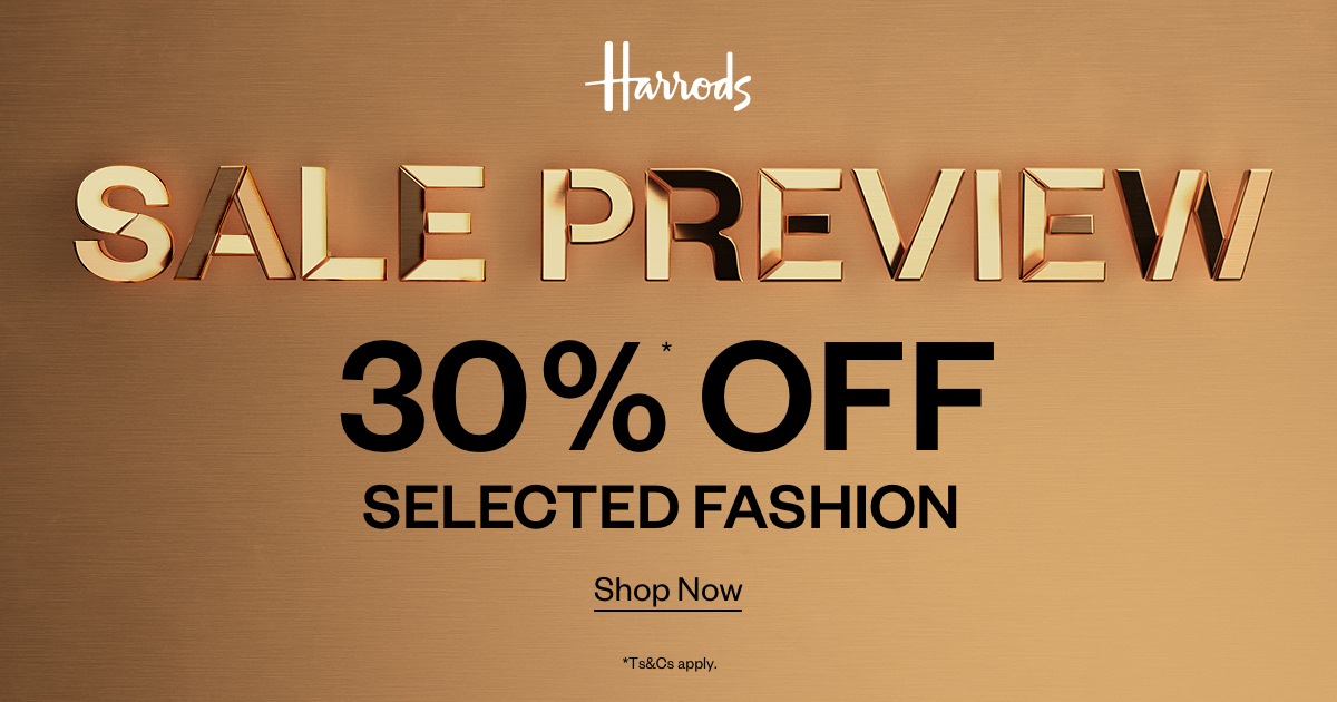 Got your eye on something? There's no time like the present with 30% off selected Fashion in the Sale Preview. Available online, plus in-store and through Personal Shopping for Rewards members. Shop now: harrods.com
