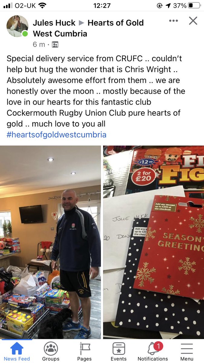 TheWasps_RUFC's tweet photo. Not just good rugby players but men with good hearts.  

Our pleasure to support Julie &amp; Bobby Huck with their help of the West Cumbria Community. 

Thanks to Emma Hetherington for her support &amp; to all who donated, bringing a smile on Christmas Day. 🎅

#heartsofgoldwestcumbria https://t.co/ai0zfj6q8Z