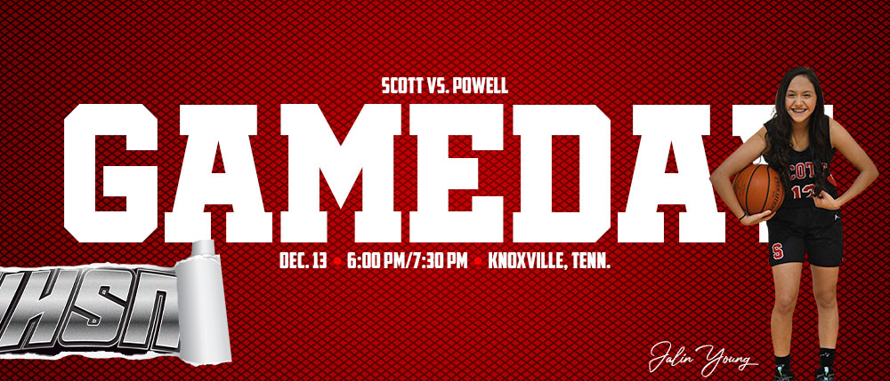 Back to it! Last time out, these two teams staged a thriller at Highlander Gymnasium. Tonight, they play at Gary Barnes' place. It's #Gameday!

🏀 Scott vs. Powell
📍 Knoxville, Tenn.
⏰ 6:00/7:30 pm
📺 IHSN w/ Rick Keeton