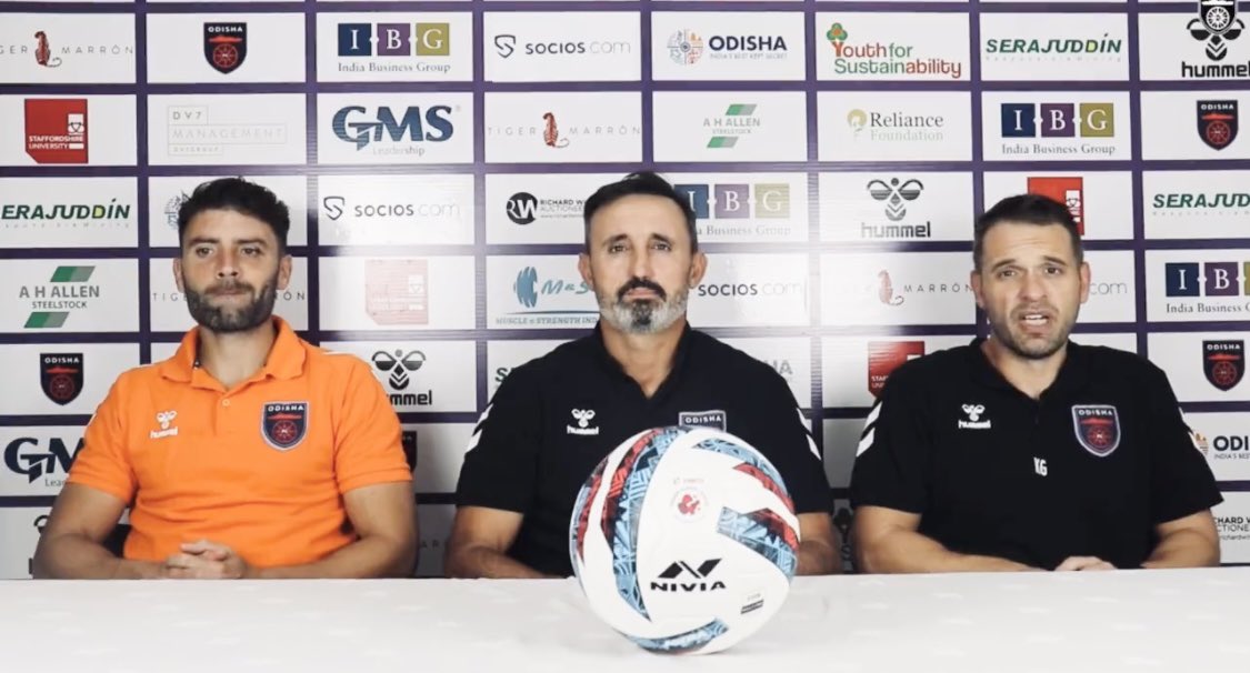 _indiagroup's tweet photo. Hugely inspiring to witness the amazing teamwork &amp; performance of @OdishaFC in their #ISL matches!

Great to see #IBG branding at the events and we wish the team all the best in their upcoming matches in the exciting #HeroISL 🇮🇳⚽️#season. 

#OdishaFC #ANewDawn #OdishaForSports https://t.co/IGxJm5ZVqo