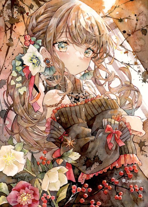 花と女の子のtwitterイラスト検索結果