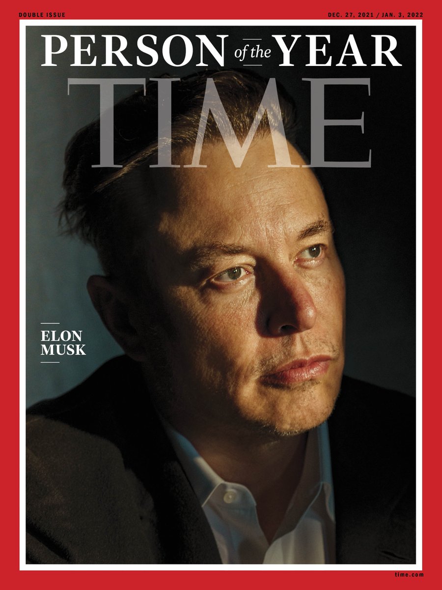 Elon Musk (@elonmusk) is TIME's 2021 Person of the Year #TIMEPOY ti.me/3s5IBKX