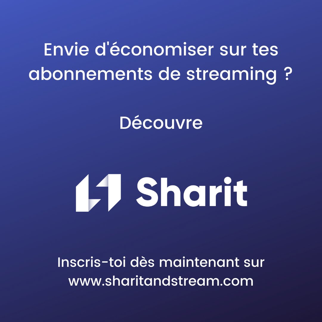 📢 Connectez-vous sur la plateforme de Sharit and Stream, start-up hébergée à INCUB'ESSCA pour réduire le prix de l'abonnement à votre service de streaming favori !
#incubessca #essca #sharitandstream #streaming