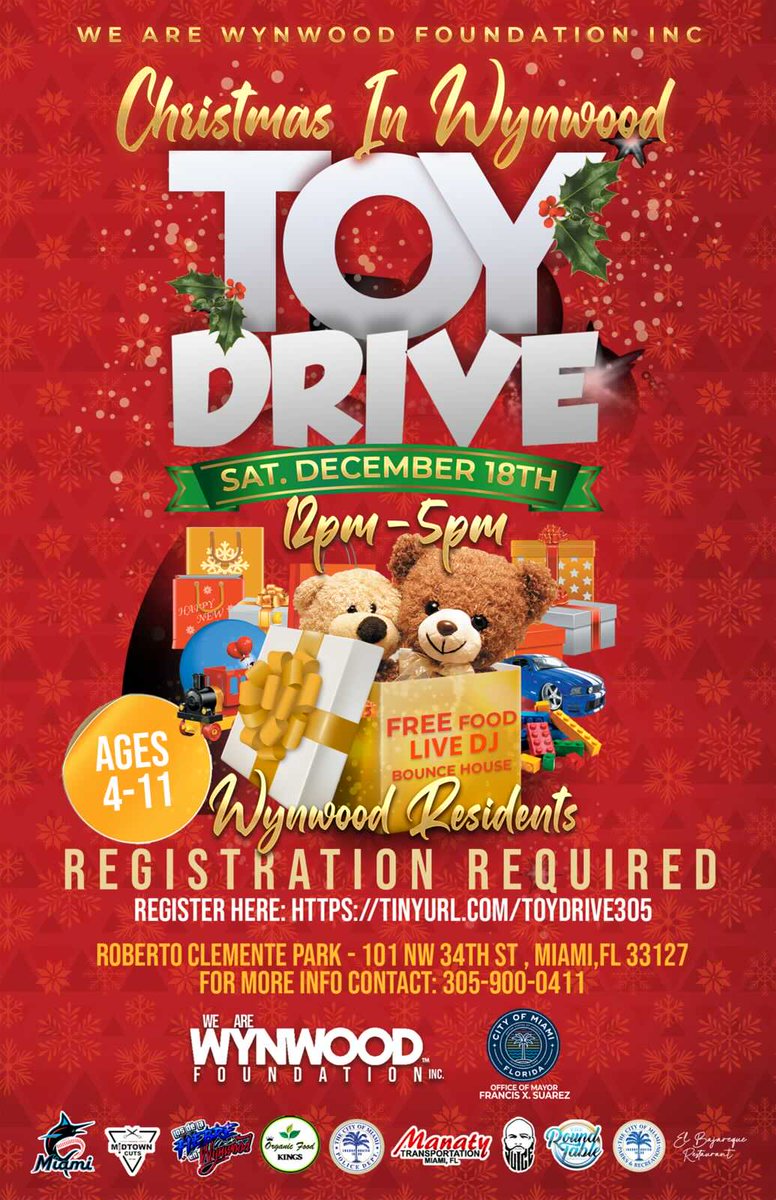 PRChamberSFL's tweet photo. Wynwood  Residents come join us this Saturday @ 12pm for an amazing Toy Dive! #wynwood #toydrive https://t.co/44fpDiHAwt