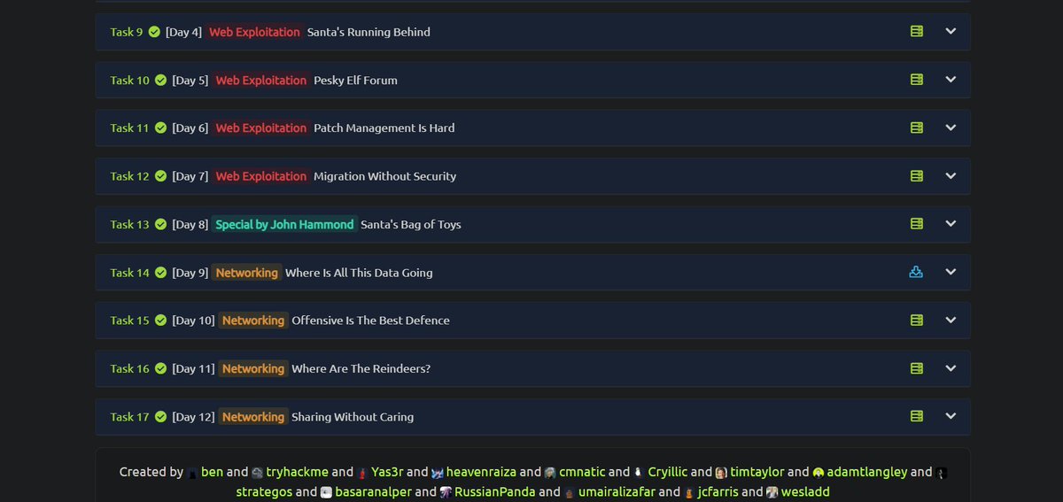 leonlit's tweet image. Finally able to catch up with the challenges. xD 
#adventOfCyber2021