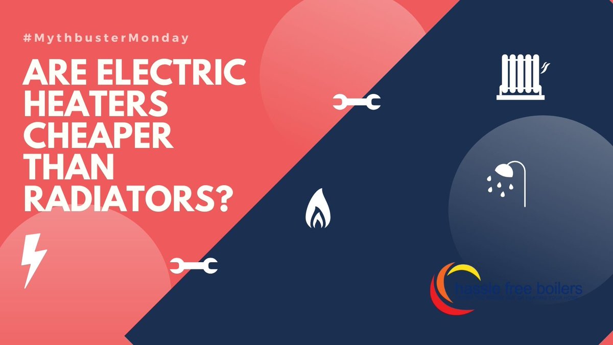 Electric heaters are actually one of the most expensive forms of heating. The cheapest way to heat your home is using an efficient gas central heating system with thermostatic radiator valves (TRV), a thermostat and timers. #MythbusterMonday