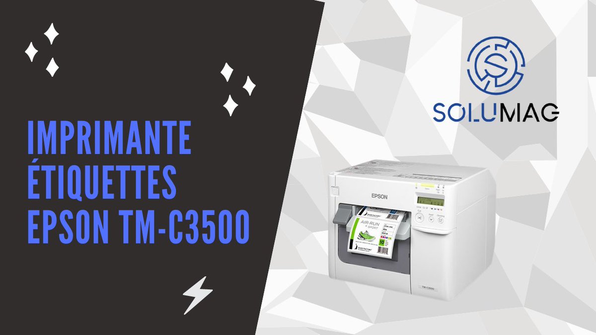 Solumag's tweet photo. 🖨 Solumag présente l'imprimante Epson ColorWorks TM-C3500 
Impressionnante par sa vitesse d'impression et la qualité des étiquettes quelle conçoit, elle est créée pour imprimer toutes sortes d'étiquettes (Étiquettes classiques, Billets, Fiches …)

👇👇👇
https://t.co/w0sJXDjpGs https://t.co/l7NGRRJurq
