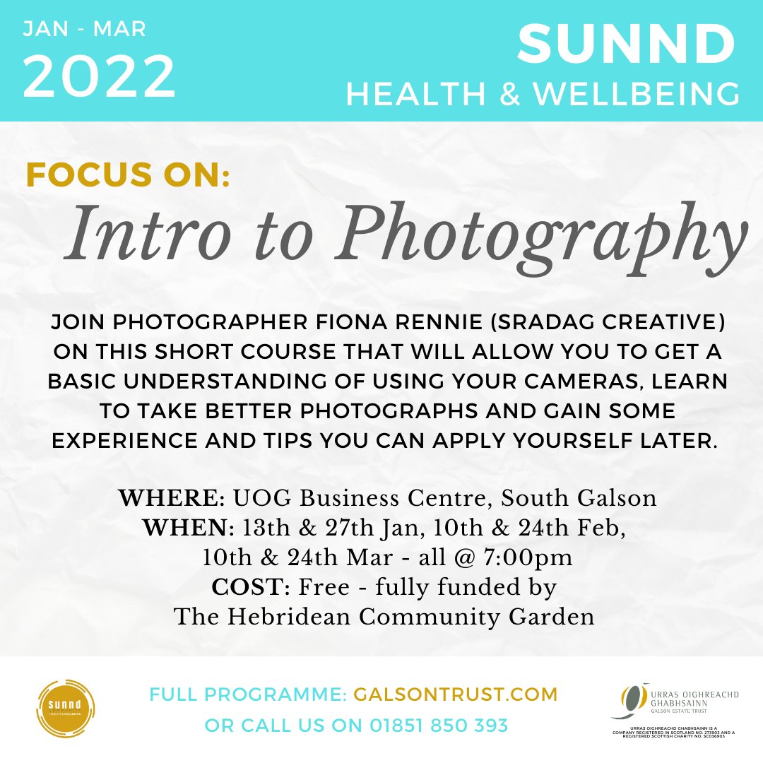 UrrasOG's tweet photo. #Sunnd2022 - #IntrotoPhotography
Join @SradagCreative on this short course that will allow you to get a basic understanding of using your #cameras, learn to take better #photographs & gain some experience & tips you can apply on your own later.
🎟: https://t.co/NZOD06f2oF https://t.co/tCltIZ9OUo