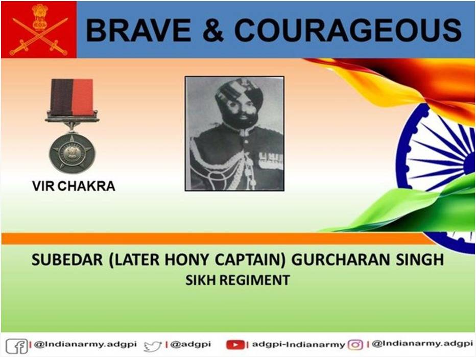 adgpi's tweet photo. Subedar Gurcharan Singh displayed conspicuous courage & valour during an operation against #PakInvaders in Uri Sector. Awarded #VirChakra.
https://t.co/iAzaWOuyAx https://t.co/KidvEGXgBw