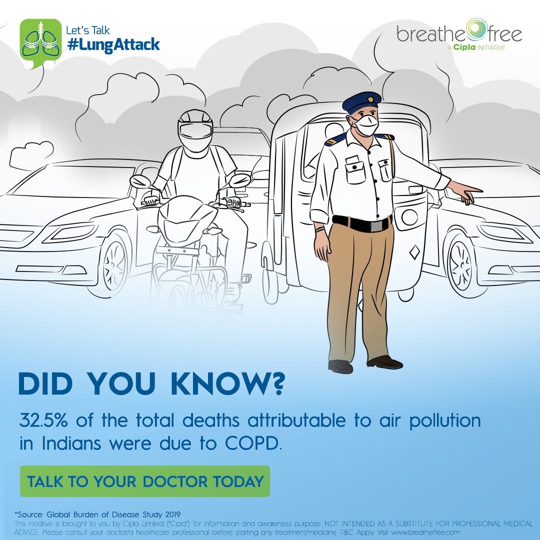 ibreathefree's tweet photo. Prolonged exposure to air pollution may lead to a Lung Attack, also medically known as a COPD attack.

Make no more excuses, Let’s Talk #LungAttack

Ref: Global Burden of Disease Study 2019
For more information, visit: https://t.co/06LESa0Q8A
T&amp;C Apply. https://t.co/2nVQM2lRM6