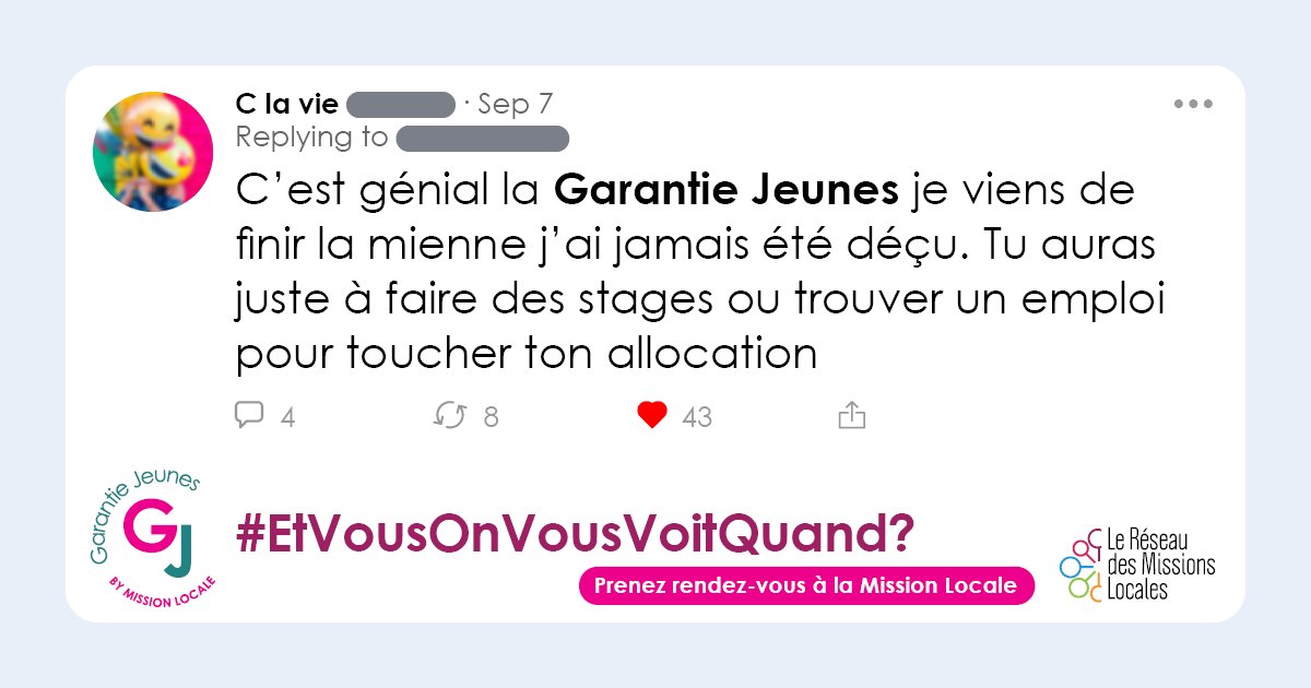 Mlrgpp's tweet photo. Et oui, pas de déception avec la Garantie Jeunes ! 
📢 Et vous, on vous voit quand ? @UNmissionlocale  @Travail_Gouv @ArefieHDF https://t.co/bcp9pIye8j