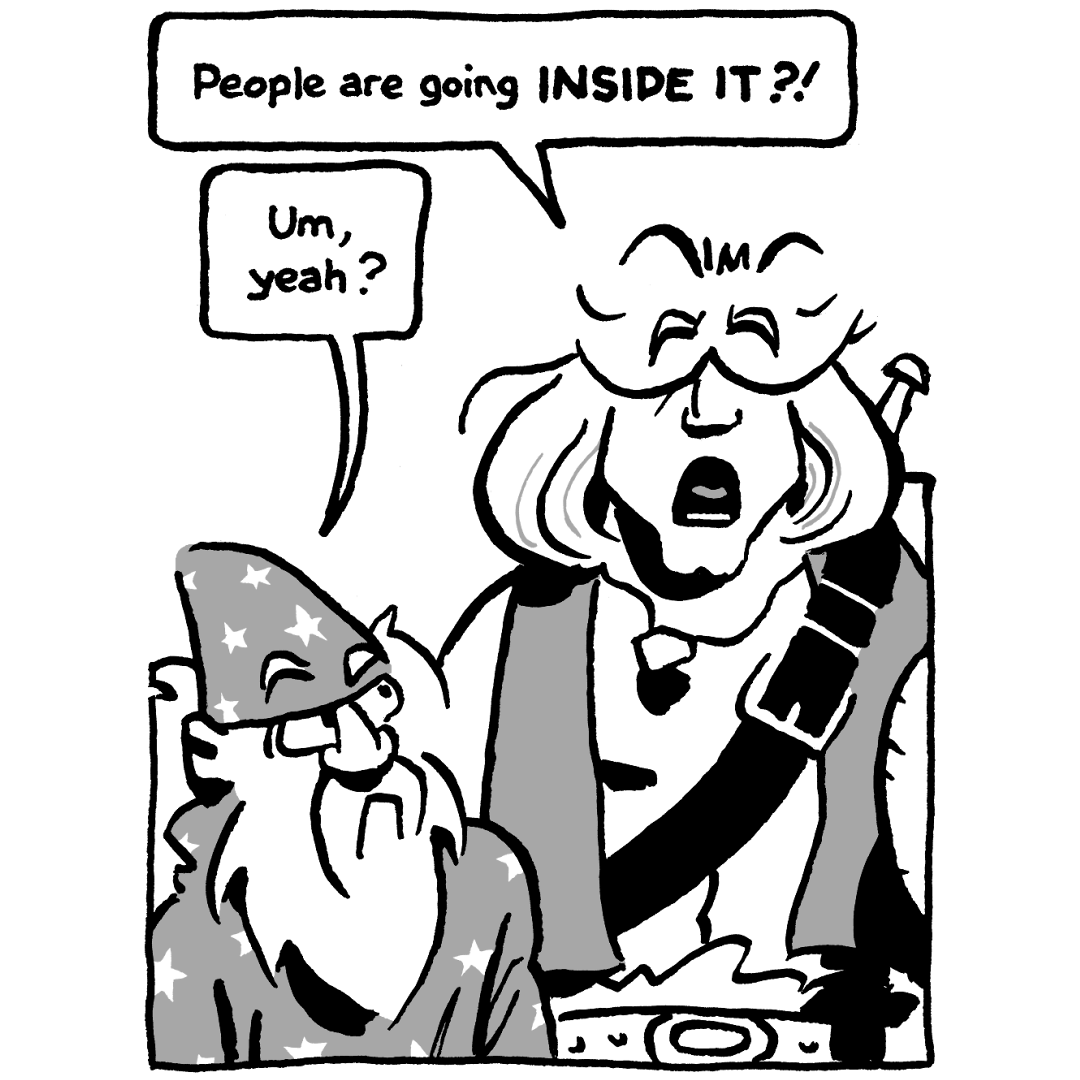 johncomic's tweet photo. new episode of "Not That Magic: Tales of Vernor Magus" (the Wizard of More Or Less) #comics #comicstrip #NotThatMagic #VernorMagus #RussTheBarbarian https://t.co/0ffnTDhxWd