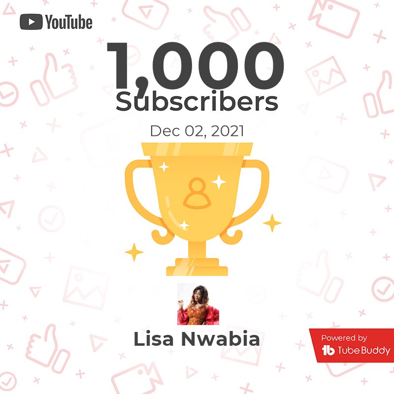 LisaNwabia's tweet photo. IT IS OFFICIAL !!!
IT IS A BIG DEAL FOR ME!!! 1000 SUBSCRIBERS ! 25k VIEWS !!!
CALL ME A BIG YOUTUBER!!!
CHAIII!!! THANK YOU SO MUCH EVERYONE!
I'M SO GRATEFUL 😊
@YouTube @YouTubeCreators @AfroYoutubers
#1kcreator #1ksubscribers #25kviews #YouTubers #nigerianyoutuber #youtube https://t.co/B2JwCV8vJj