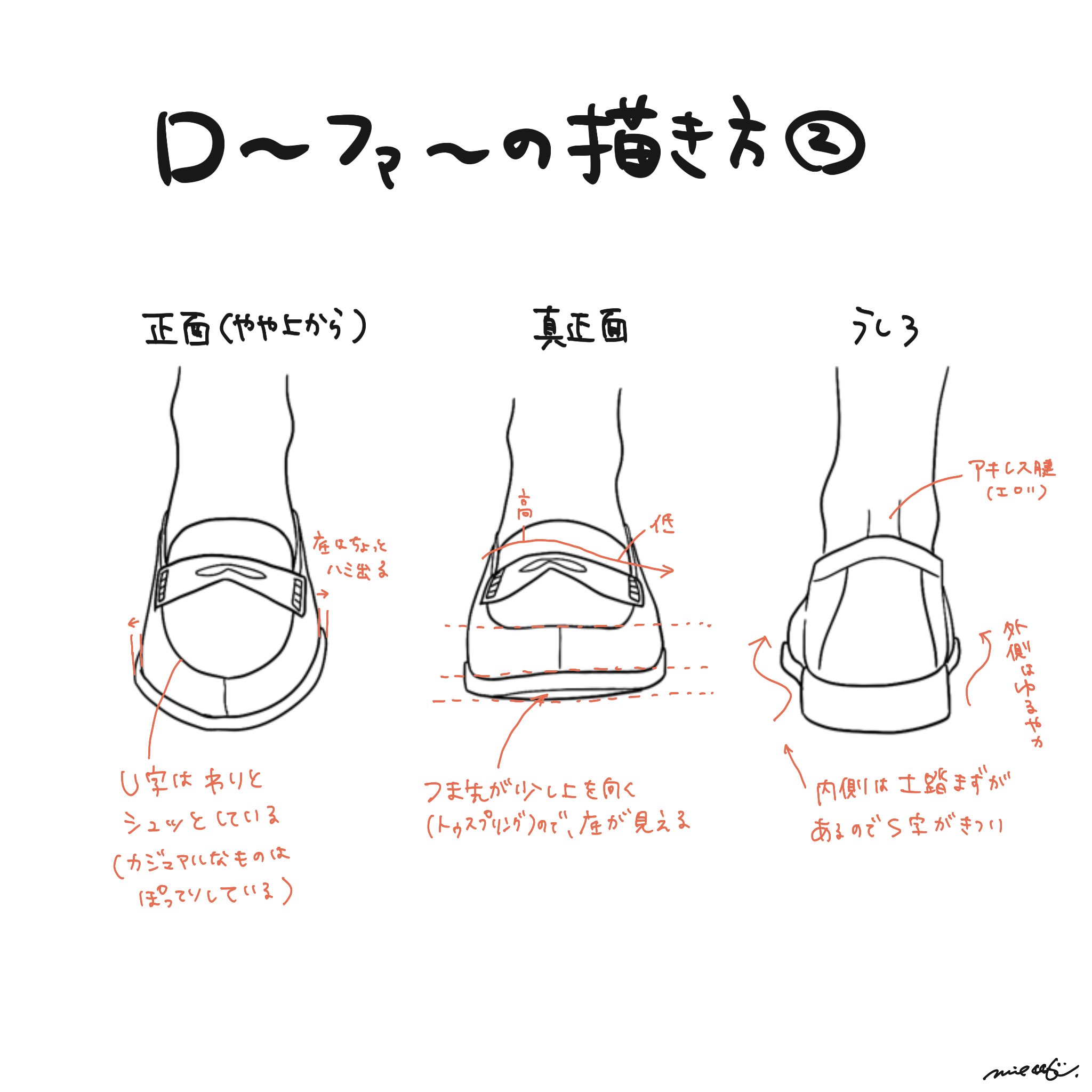 みえ 靴 イラスト ローファーの描き方 再掲 靴の描き方tips T Co Wjyef9hhgv Twitter