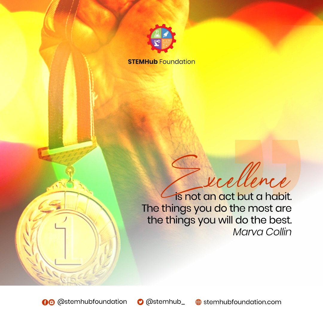 STEMHub_'s tweet photo. Monday Motivation
Excellence is not an act but a habit. The things you do the most are the things you will do the best ~ Marva Collin
.
.
#monday #mondaymorning #mondaymood #mondaymotivation #mondayvibes #stem #notetoself #stemquotes #stemeducation #stemhubfoundation https://t.co/CN9ZJzfGPc