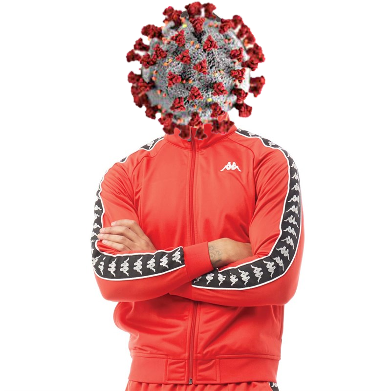thecuttybang's tweet photo. KAPPA: What We Know About the New Variant

1. Lung capacity is drastically reduced. 
2. Hands may well smell of ball sweat. 
3. It will insist on telling you it cannot be caught.
#KappaVariant https://t.co/N8SxAFuxiu