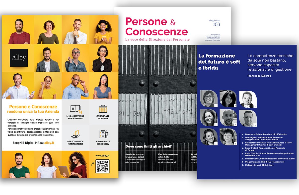 AlloyIT's tweet photo. 💡 📰"La #formazione che crea consapevolezza" è il titolo di un interessante articolo su Persone&amp;Conoscenze di Nov 2021. Abbiamo avuto il piacere di contribuire su questo tema tramite un'intervista a Matteo Minnozzi, CEO di Alloy. 
@EdizioniEste https://t.co/4YakfrIgJ3