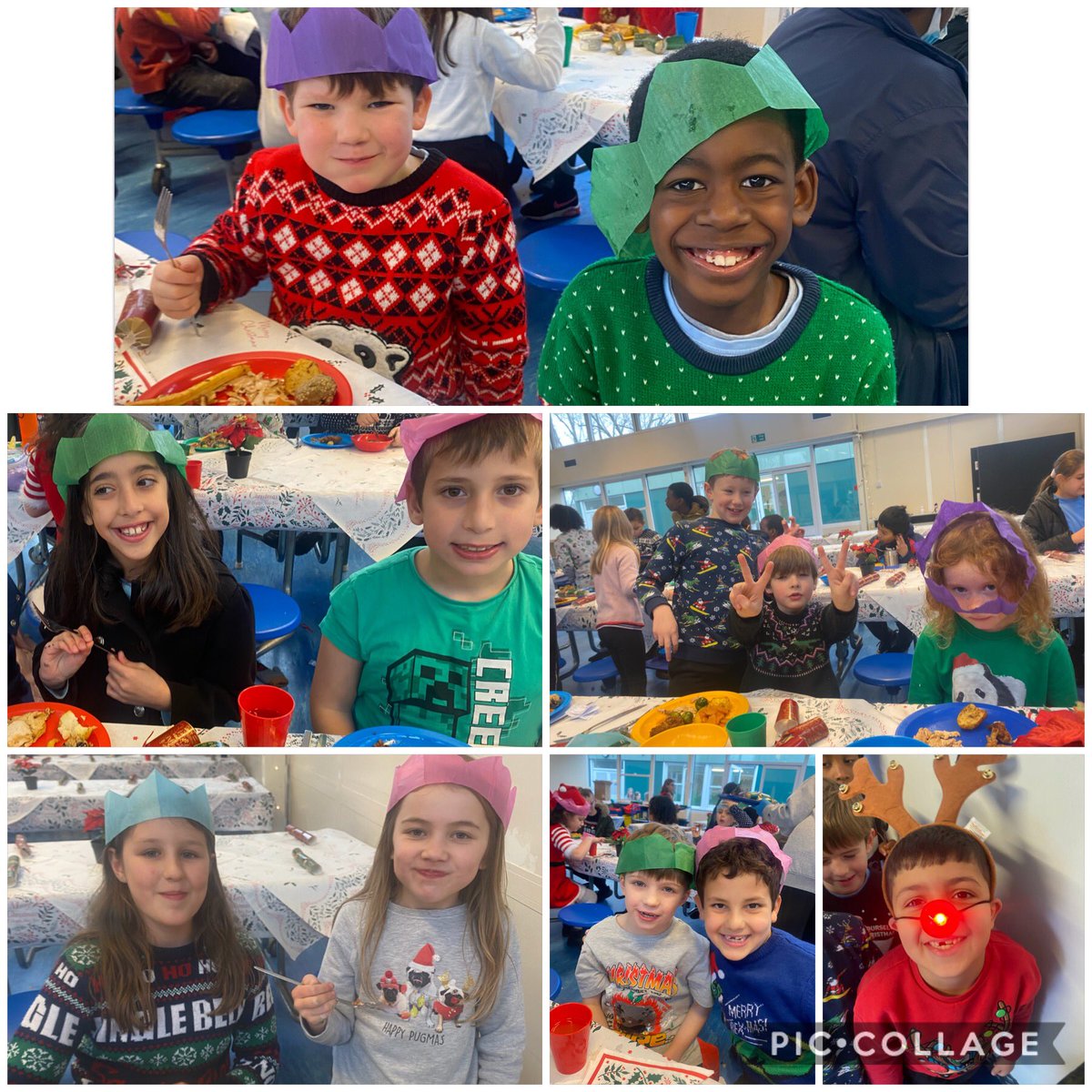 MissN0Donnell's tweet photo. 3B have been feeling very festive! We loved watching Jack and the Beanstalk at Hackney Empire! 🎭 Today we wore our Christmas jumpers and ate a delicious lunch 🎄 ☃️ @Grazebrook_Pri https://t.co/mi4fAVf3ht
