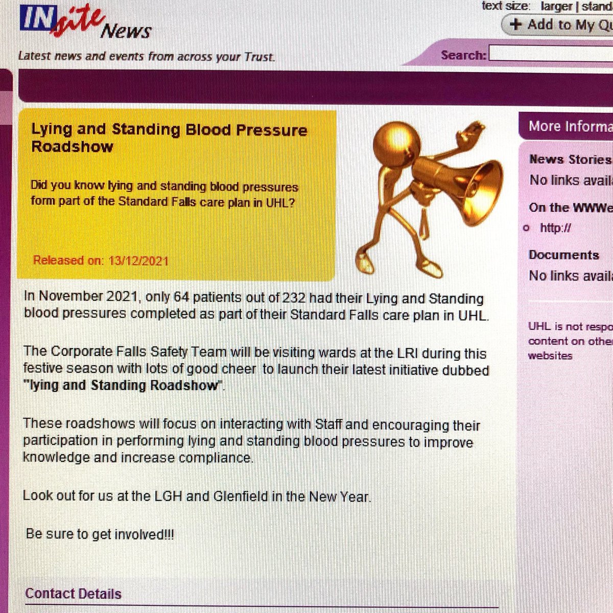 FallsUhl's tweet photo. The countdown is on!💃, we are launching lying and standing blood pressure roadshows next week!!👇. @Leic_hospital @uhl_DOE @UHL_Team_SM @EsmRrcv https://t.co/2Y2nNWWUbr
