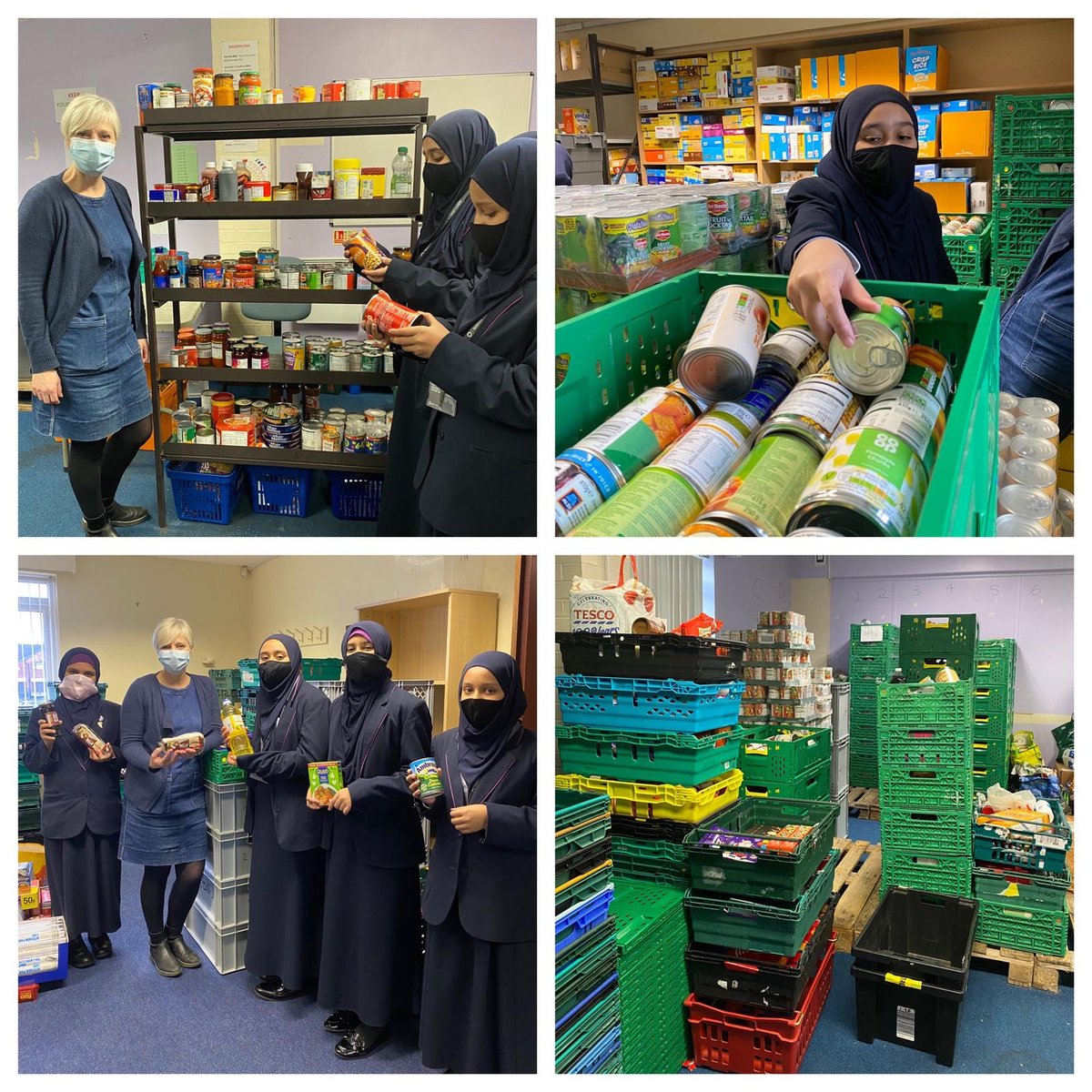 TauheedulGirls's tweet photo. Dec 2021…Y7 students @Tauheedulgirls deliver food to @Bburnfoodbank - helping those in need as part of #FoodForAllWeek @StarAcademies. #WeAreStar #foodbank #charity #service #poverty https://t.co/DaMIaqYUiY  #TIGHSmemories2021_22 https://t.co/xtkCcBBtax