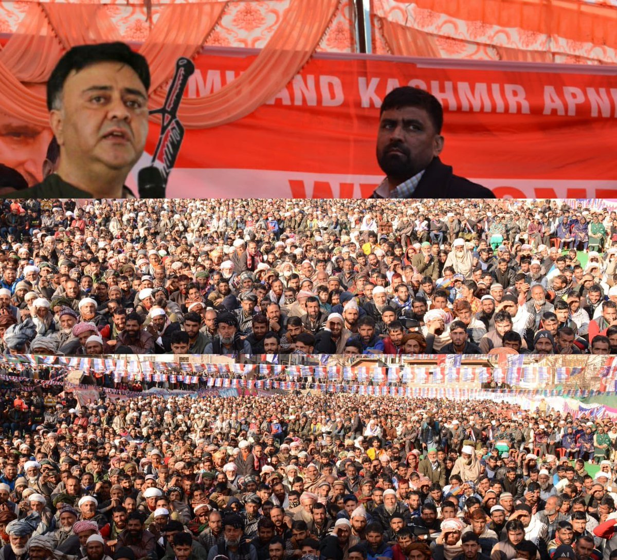 vikrammal22's tweet photo. Mr Altaf Bukhari President JKAP ,addressed a massive public meeting at Kotranka ,organised by Ch Zulfikar, V President JKAP.I also attended and addressed the same https://t.co/HnmlsWGIsP