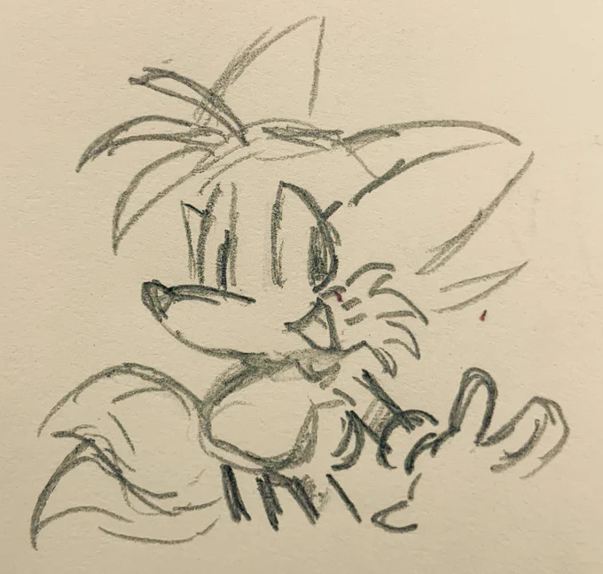 tails doodles in class haha 