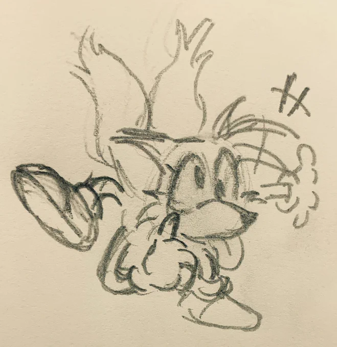 tails doodles in class haha 
