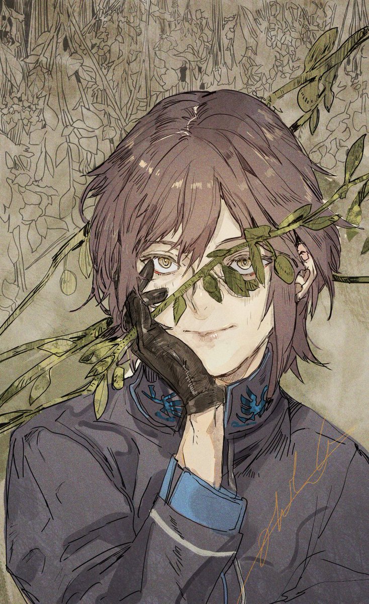 「V二次創作のための「鳴神裁」の小説表紙、ご依頼で書きましたいい顔が描けた! 」|木野花ヒランコ(株式会社レッドハウス)のイラスト