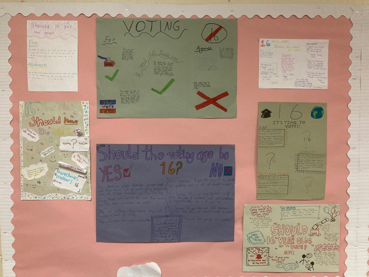 deferrersethics's tweet photo. Year 7’s amazing display on voting rights for Citizenship (plus littering)! https://t.co/zkUE0Obo3G