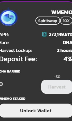We added a $WMEMO from Wonderland time (@Wonderland_fi) pools for our farm! Farm begin tomorrow at 7pm UTC! 🚀

$memo $wmemo $time #FTM