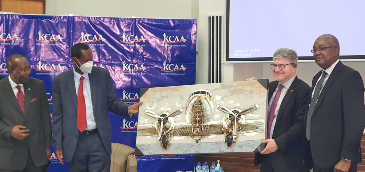 CAA_Kenya's tweet photo. Mr. Juan Carlos Salazar, @ICAO Secretary General, is in Kenya as part of a tour of African countries. As the head of the ICAO secretariat Mr. Salazar provides leadership to all specialised international staff working in the field of international aviation. https://t.co/TTCrhvItV9