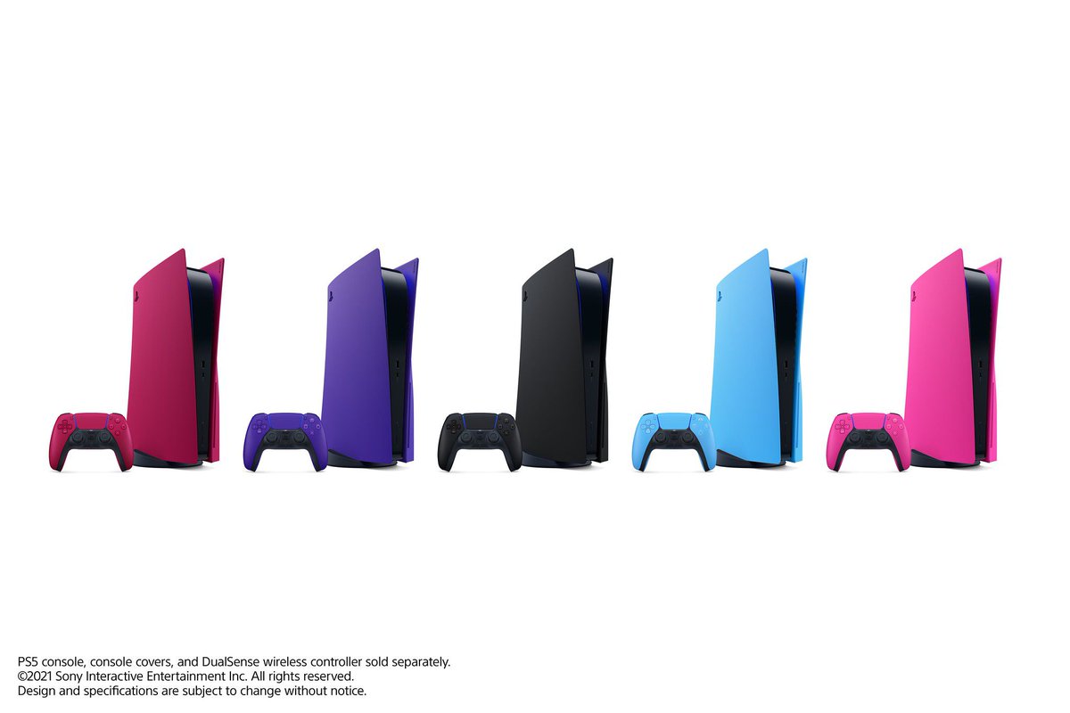 Sony’s new PS5 faceplates come in black and colorful options