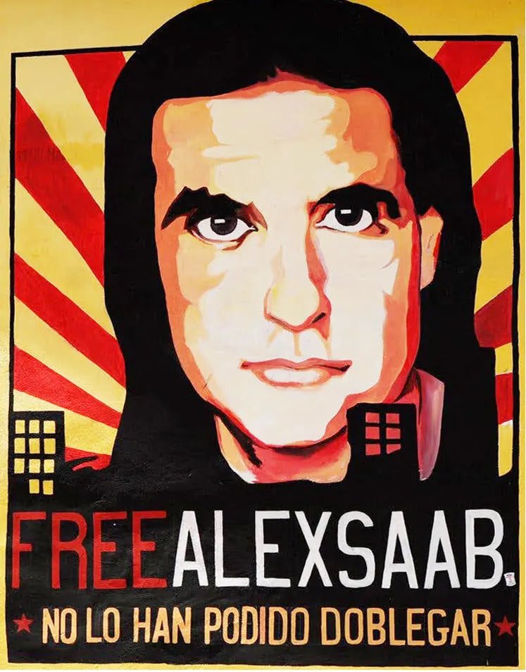 JRioboF's tweet photo. Hoy el diplomático venezolano Alex Saab cumple 549 días en manos del imperio norteamericano, quien lo apartó de su familia y lo ha torturado de manera física, así como psicológica #PrisioneroDeGuerra https://t.co/PAuUF9VdMk