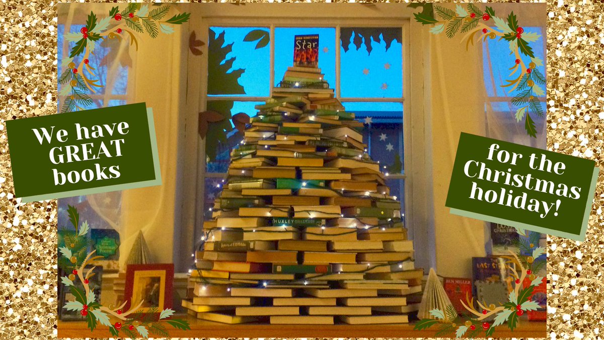 MerchiLibrary's tweet photo. Still 𝕋ℍℝ𝔼𝔼 days to pick up a book for the hols.. Mrs Gibb has some super recommendations whatever your genre ✨📚🎄

#DiscoverMerchiston #BookTwt #AmReading #BookRecommendations #LoveReading #RFP #GreatSchoolLibraries #BookChristmasTree https://t.co/vRkpuVCNJR