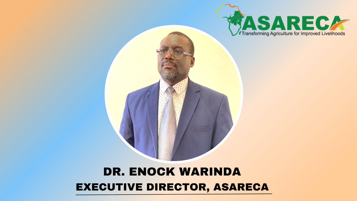 ANNOUNCEMENT: 
Dr. Enock Warinda has been appointed as the substantive Executive Director ASARECA  by the Board of Directors during the 31st ASARECA Ordinary meeting held at Lake Victoria Hotel, Entebbe.