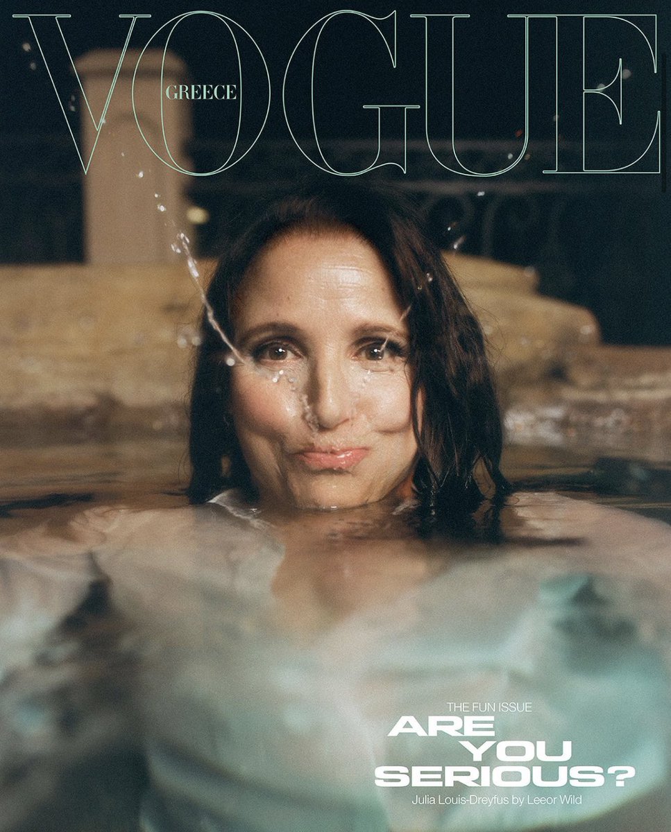 seIinameyer's tweet photo. JULIA LOUIS-DREYFUS IS VOGUE GREECE’S COVERGIRL!!!!! MY BEST GIRL https://t.co/kWvxop8qGu