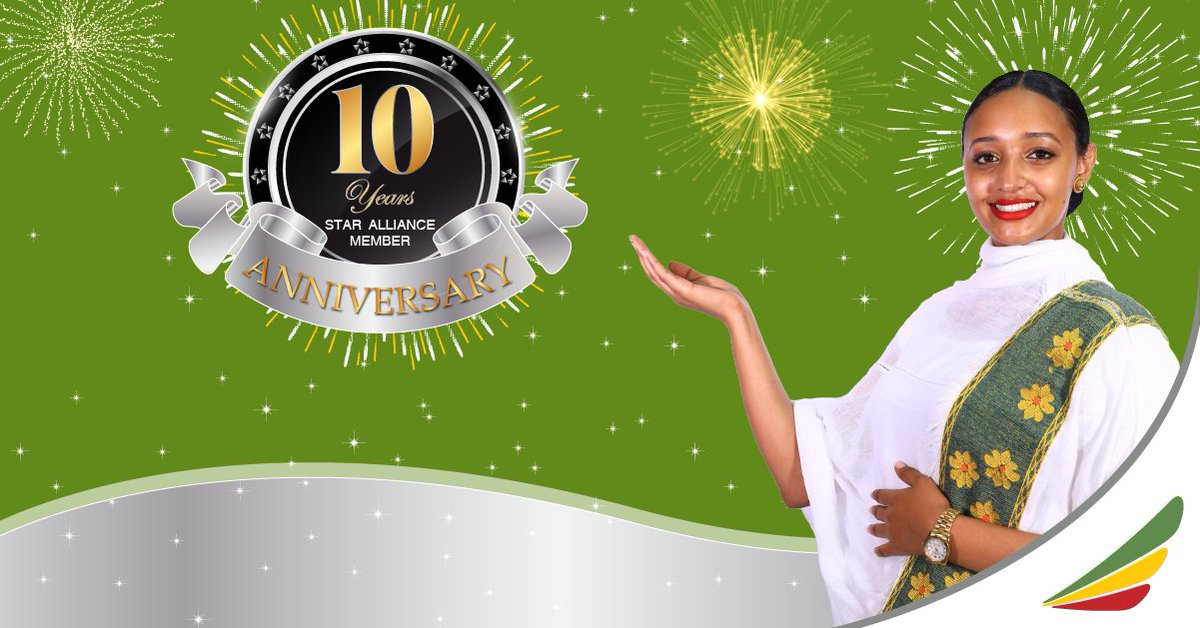 Celebrating 10 years of  Star Alliance Membership.  
#Ethiopianairlines <a href="/staralliance/">Star Alliance</a>