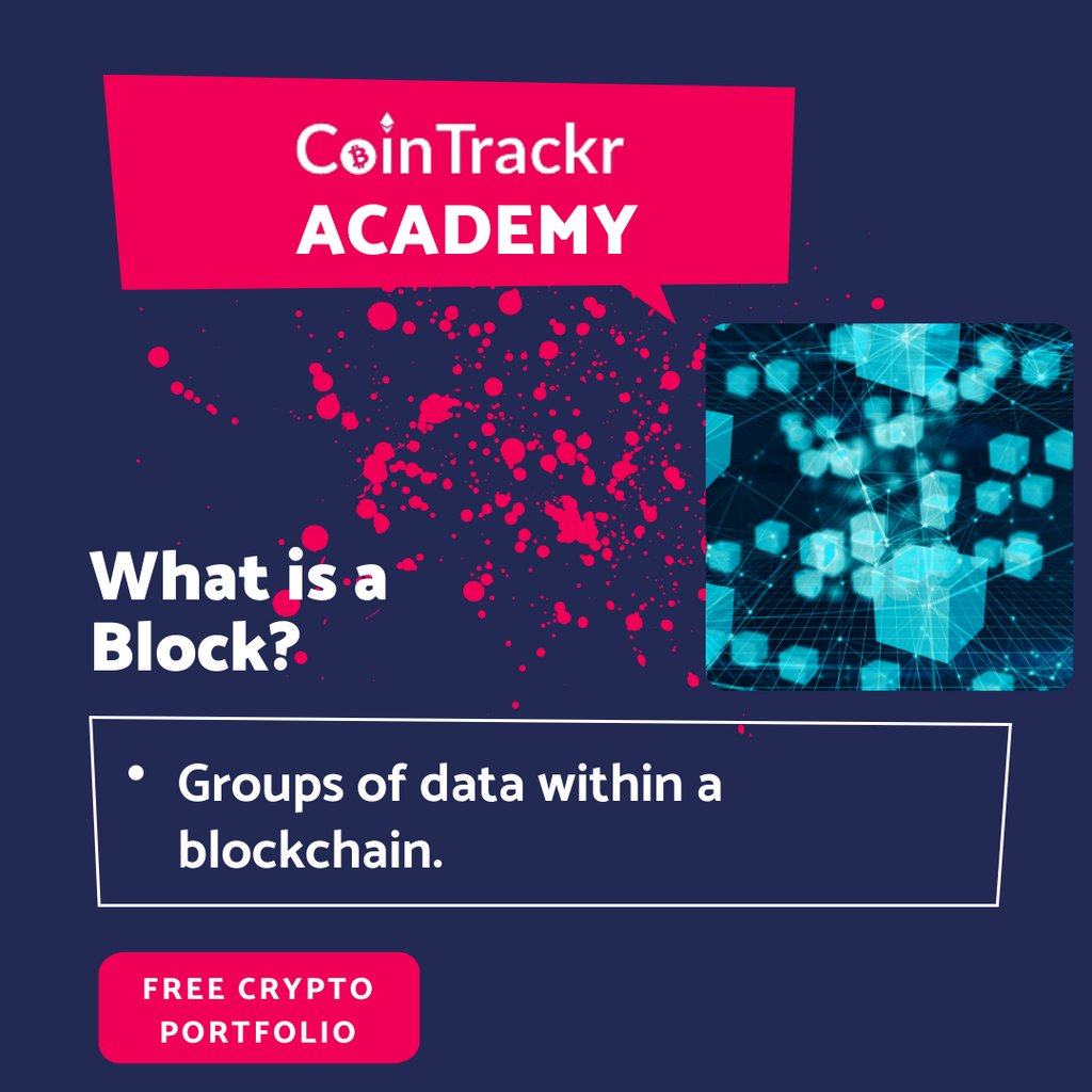 cointrackr's tweet photo. On cryptocurrency blockchains, blocks are made up of transaction records as users buy or sell coins. Each block can hold only a certain amount of information. Once it reaches that limit, a new block is formed to continue the chain. https://t.co/CEHPMXI0L7