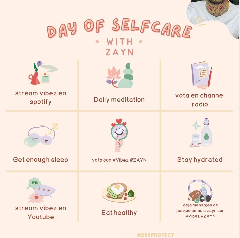 ꕤ DAY OF SELFCARE WITH ZAYN ꕤ

zquad! hice este bingo para que lo hagan cuándo puedan, abajo están los links e indicaciones, den rt para que más zquads se unan 🤟🏼