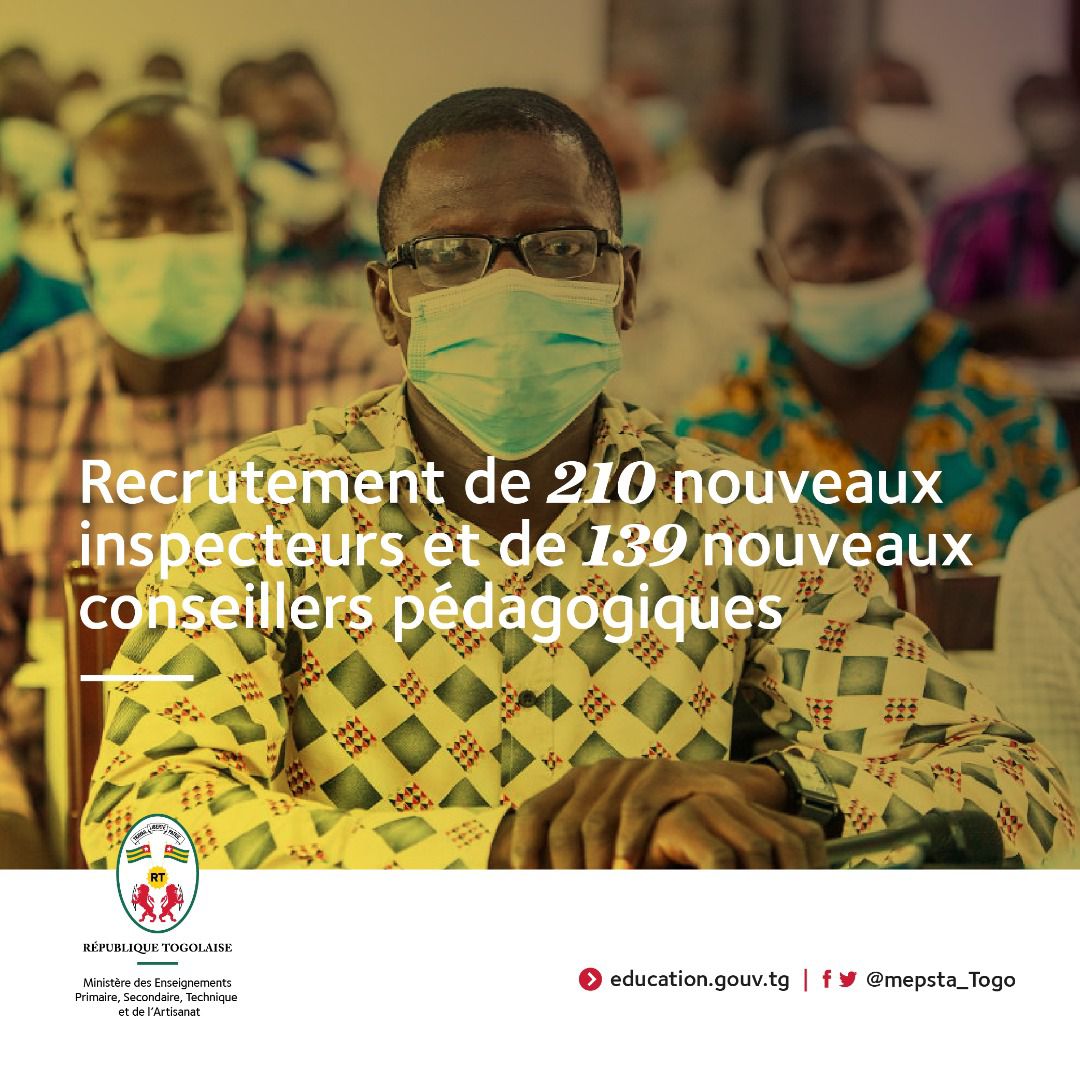 EducationTg's tweet photo. Pour une éducation de qualité, le @GouvTg active le bon levier à travers le recrutement et la formation d'élèves inspecteurs et conseillers pédagogiques et la mise à la disposition des inspections, du matériel roulant conséquent.
#Mepsta
#Togo https://t.co/K30LaURHpb