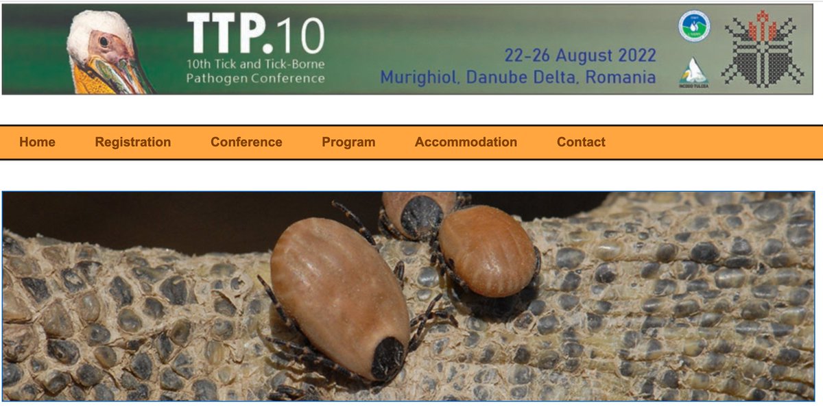 infravec2's tweet photo. #Meeting Monday: The 10th #Ticks & #TickBornePathogen #Conference has been postponed to 22-26 August 2022 in Murighiol, Danube Delta, Romania #TTP10
Please check their site for updated Registration & Abstract Deadlines
Details at: https://t.co/HHQqydNqul https://t.co/J877yQCW59