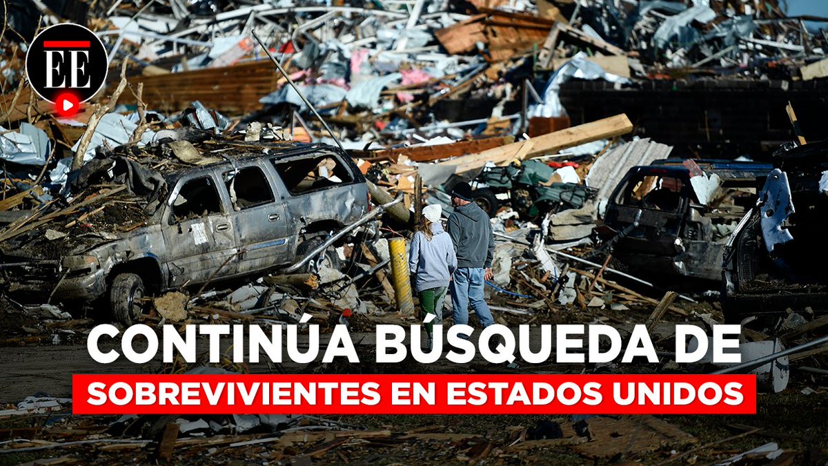 elespectador's tweet photo. #VIDEO Las labores de búsqueda de sobrevivientes continúan en Estados Unidos, después de los tornados que golpearon varios estados el viernes pasado. Por ahora la cifra de fallecidos se acerca al centenar de personas.
https://t.co/pD6HPLFaUS https://t.co/p8T7M8bNLC
